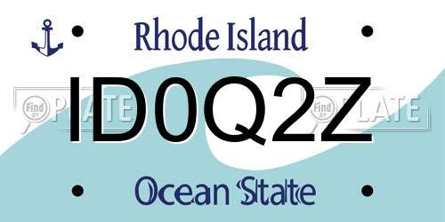 ID0Q2Z Rhode Island License Plate
