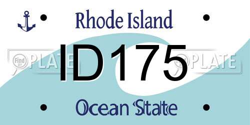 ID175 Rhode Island License Plate