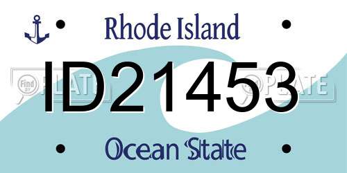 ID21453 Rhode Island License Plate