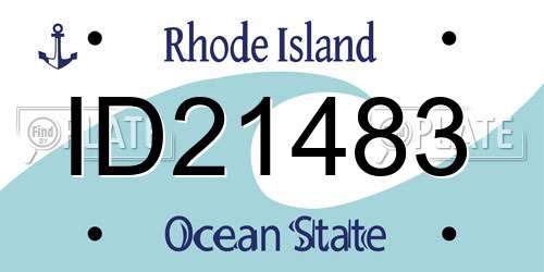 ID21483 Rhode Island License Plate