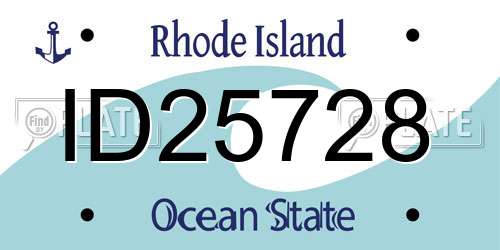 ID25728 Rhode Island License Plate