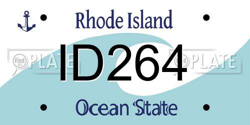 ID264 Rhode Island License Plate