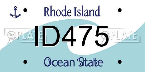 ID475 Rhode Island License Plate