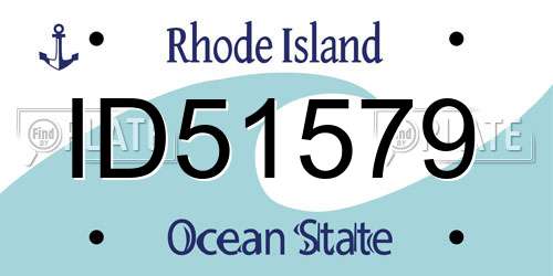 ID51579 Rhode Island License Plate