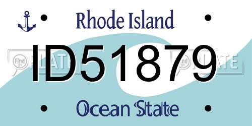 ID51879 Rhode Island License Plate