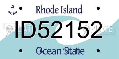 ID52152 Rhode Island License Plate