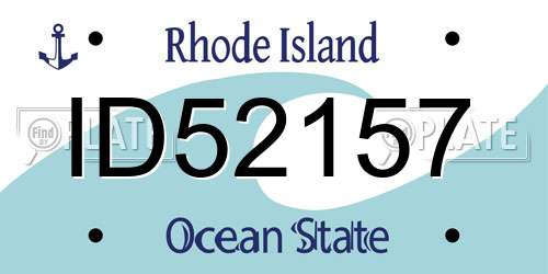 ID52157 Rhode Island License Plate
