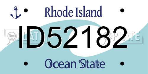 ID52182 Rhode Island License Plate