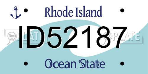 ID52187 Rhode Island License Plate