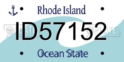 ID57152 Rhode Island License Plate