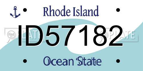 ID57182 Rhode Island License Plate