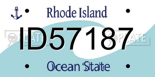 ID57187 Rhode Island License Plate