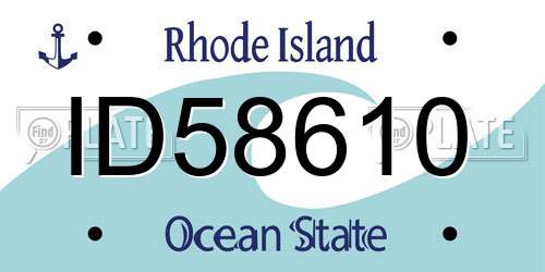 ID58610 Rhode Island License Plate