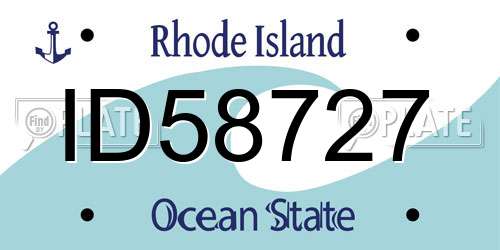 ID58727 Rhode Island License Plate