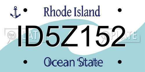 ID5Z152 Rhode Island License Plate