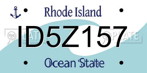 ID5Z157 Rhode Island License Plate