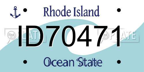 ID70471 Rhode Island License Plate