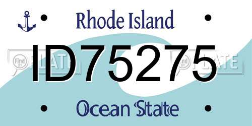 ID75275 Rhode Island License Plate