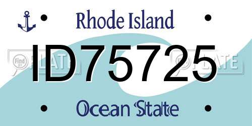ID75725 Rhode Island License Plate