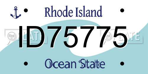 ID75775 Rhode Island License Plate