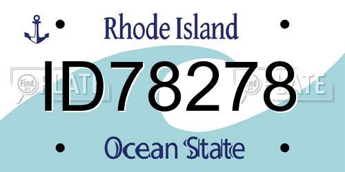 ID78278 Rhode Island License Plate