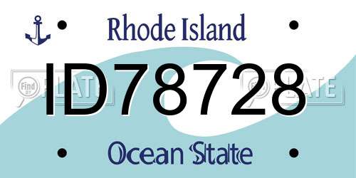 ID78728 Rhode Island License Plate