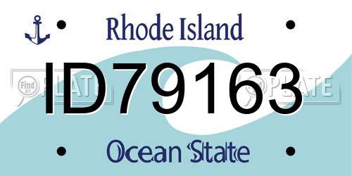 ID79163 Rhode Island License Plate