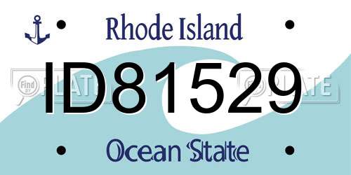 ID81529 Rhode Island License Plate