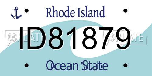 ID81879 Rhode Island License Plate
