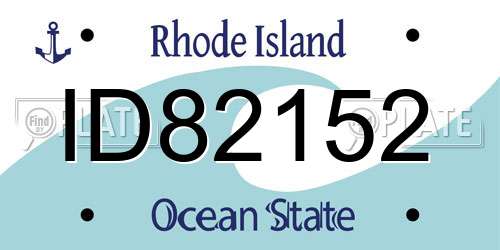 ID82152 Rhode Island License Plate