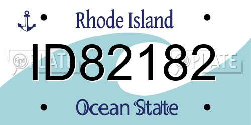 ID82182 Rhode Island License Plate
