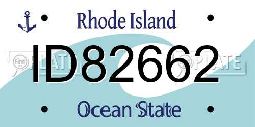 ID82662 Rhode Island License Plate