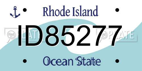 ID85277 Rhode Island License Plate
