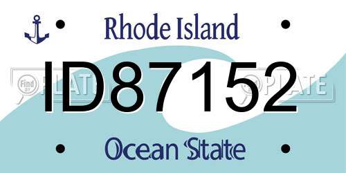 ID87152 Rhode Island License Plate
