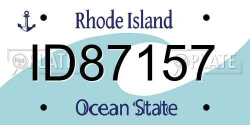 ID87157 Rhode Island License Plate
