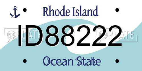ID88222 Rhode Island License Plate