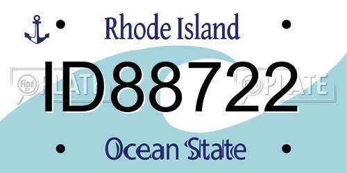 ID88722 Rhode Island License Plate