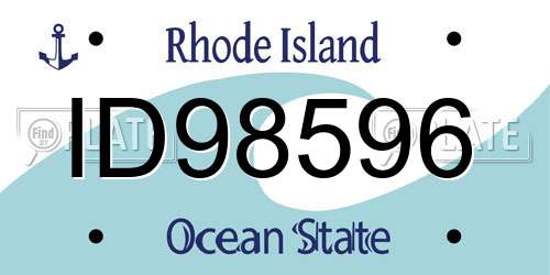 ID98596 Rhode Island License Plate