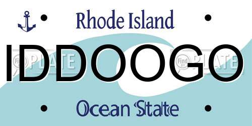 IDDOOGO Rhode Island License Plate