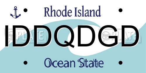 IDDQDGD Rhode Island License Plate