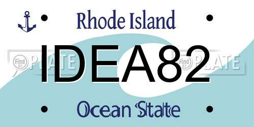 IDEA82 Rhode Island License Plate
