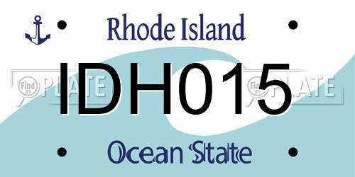 IDH015 Rhode Island License Plate