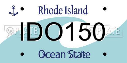 IDO150 Rhode Island License Plate