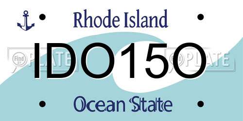 IDO15O Rhode Island License Plate