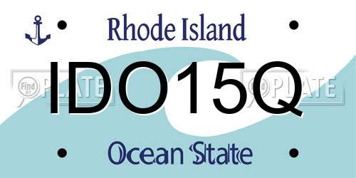 IDO15Q Rhode Island License Plate