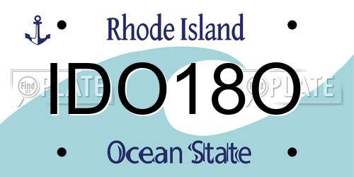 IDO18O Rhode Island License Plate