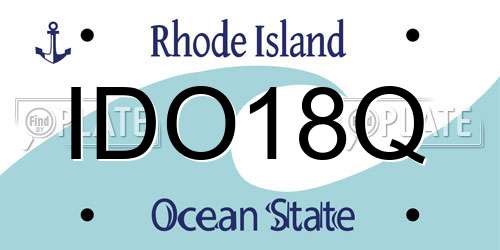 IDO18Q Rhode Island License Plate