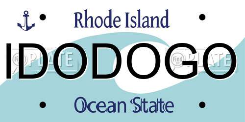 IDODOGO Rhode Island License Plate