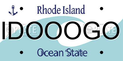 IDOOOGO Rhode Island License Plate