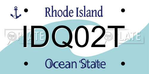 IDQ02T Rhode Island License Plate